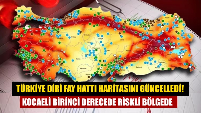 Türkiye diri fay hattı haritasını güncelledi! Kocaeli birinci derecede riskli bölgede