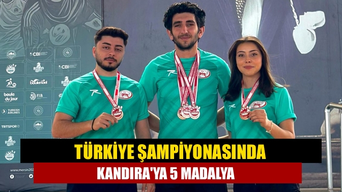Türkiye şampiyonasında Kandıraya 5 madalya