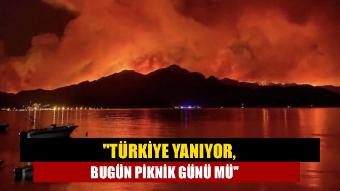 Türkiye yanıyor, bugün piknik günü mü