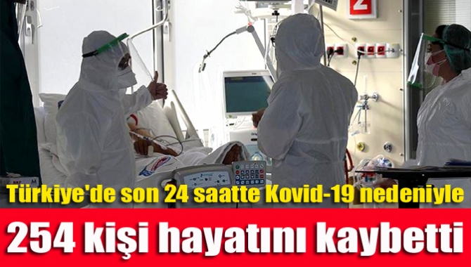 Türkiye'de son 24 saatte Kovid-19 nedeniyle 254 kişi hayatını kaybetti