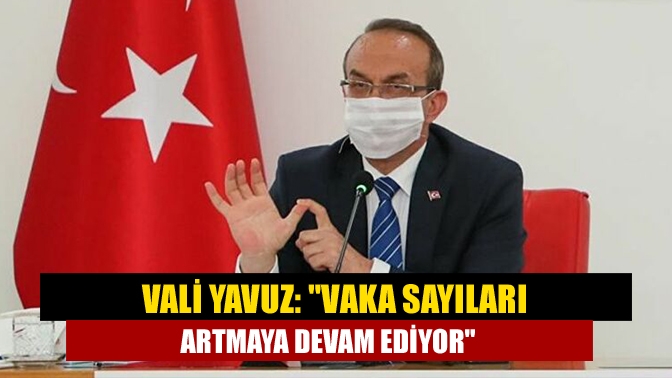 Vali Yavuz: Vaka sayıları artmaya devam ediyor