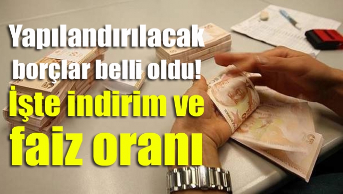 Yapılandırılacak borçlar belli oldu! İşte indirim ve faiz oranı