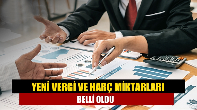 Yeni vergi ve harç miktarları belli oldu