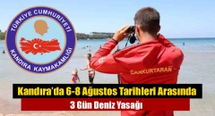 Kandıra’da 6-8 Ağustos Tarihleri Arasında 3 Gün Deniz Yasağı