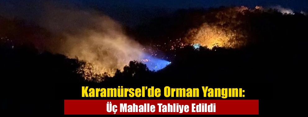 Karamürsel’de Orman Yangını: Üç Mahalle Tahliye Edildi