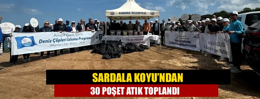 Sardala Koyu’ndan 30 poşet atık toplandı